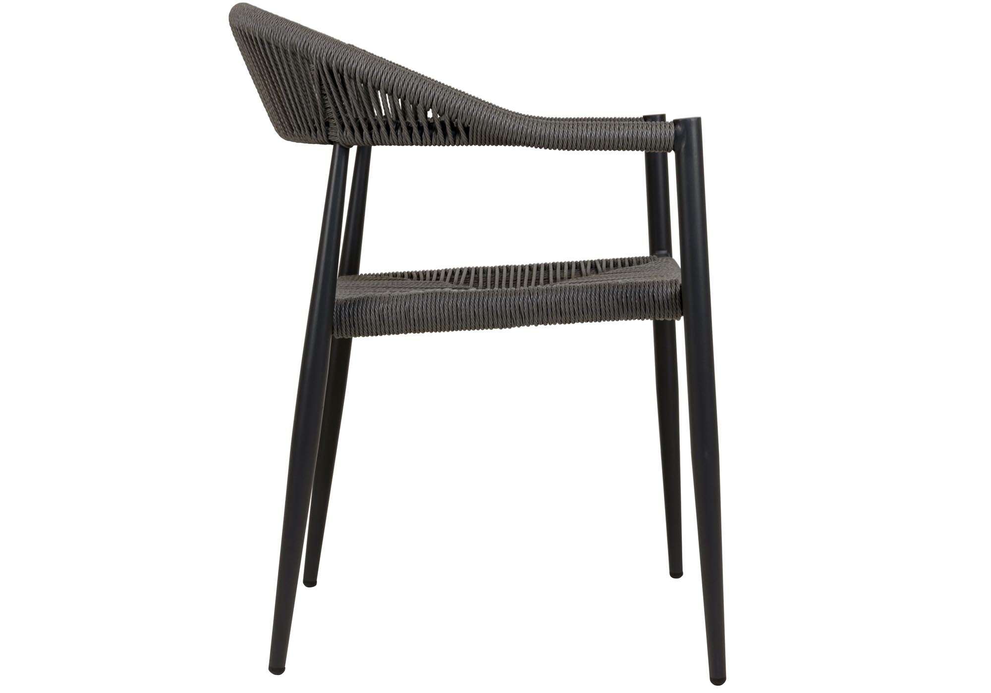 Ensemble de 4 - Chaise de jardin Kira en corde design