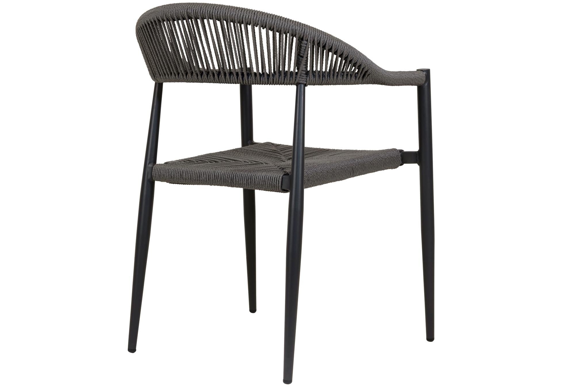 Ensemble de 4 - Chaise de jardin Kira en corde design