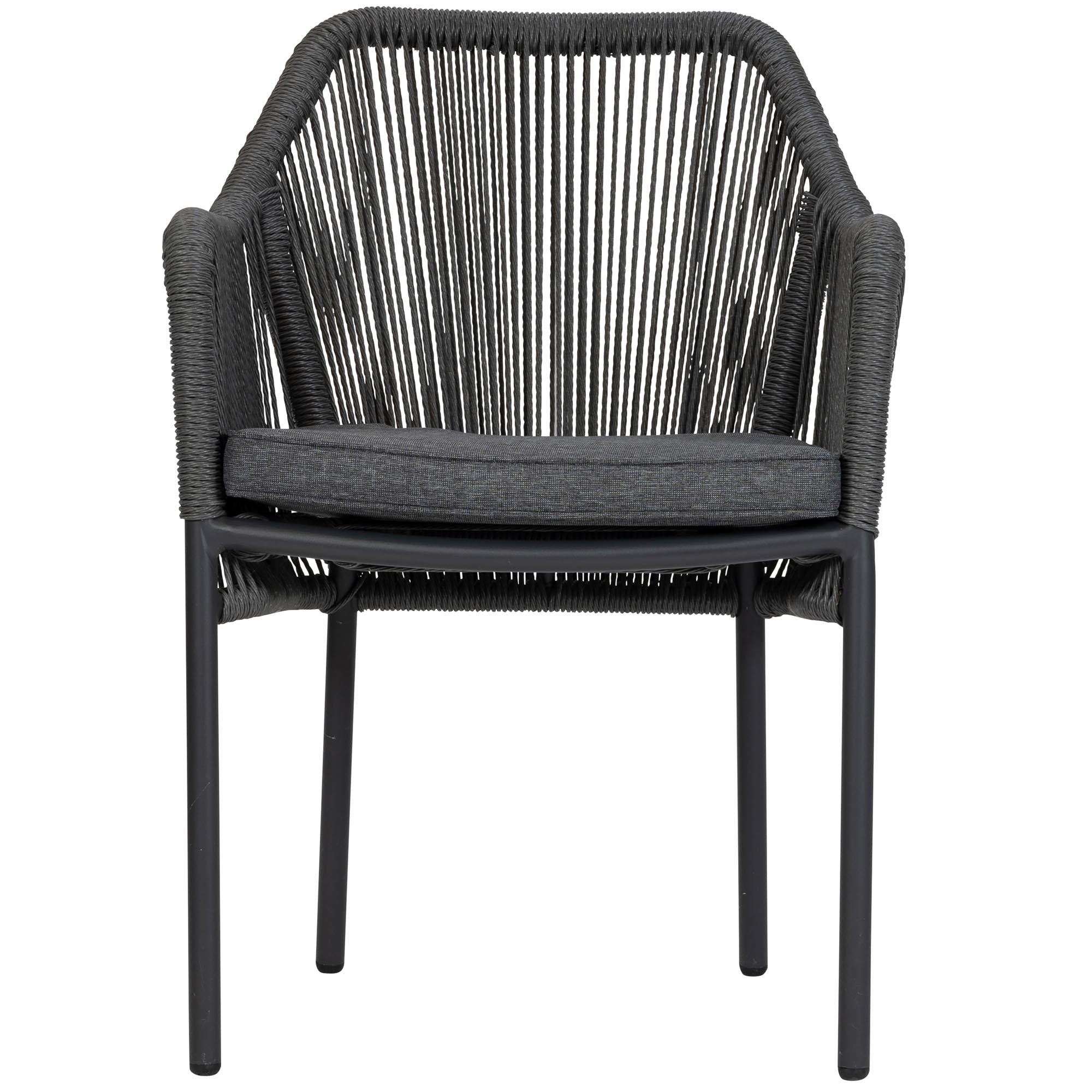 Lot de 4 - Chaise de jardin Leona en design corde