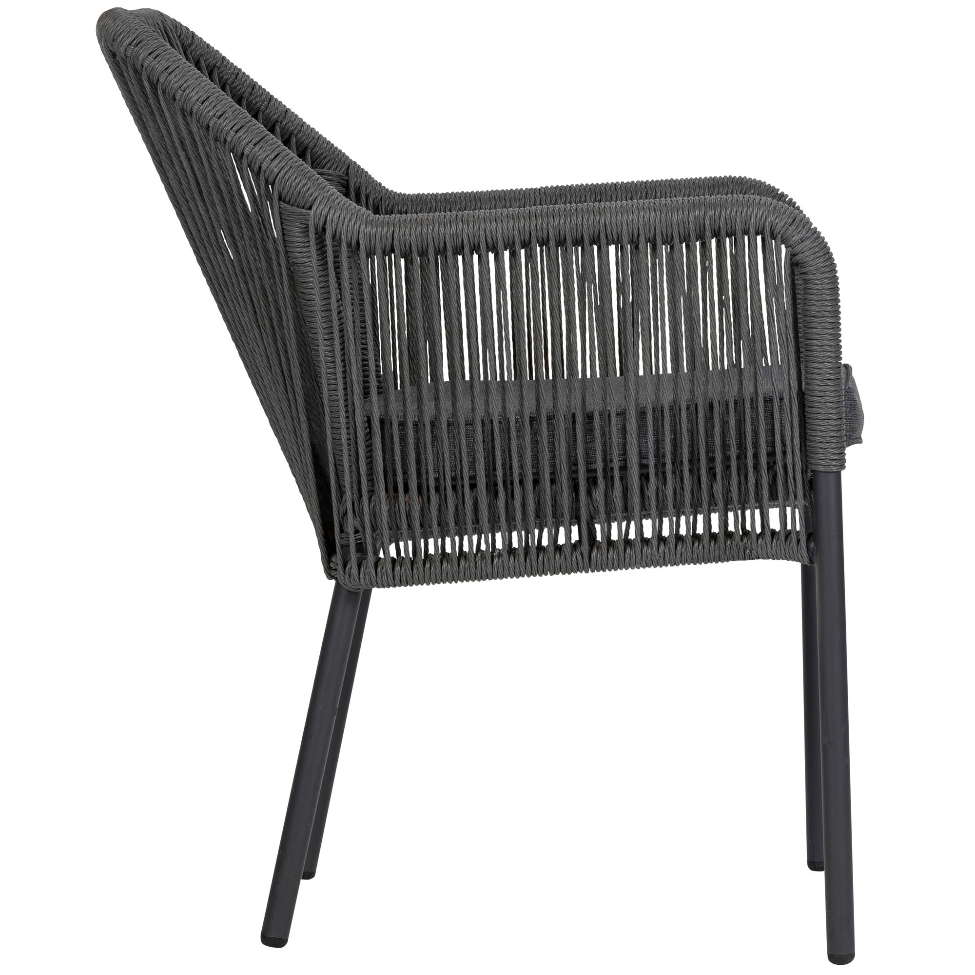 Lot de 4 - Chaise de jardin Leona en design corde
