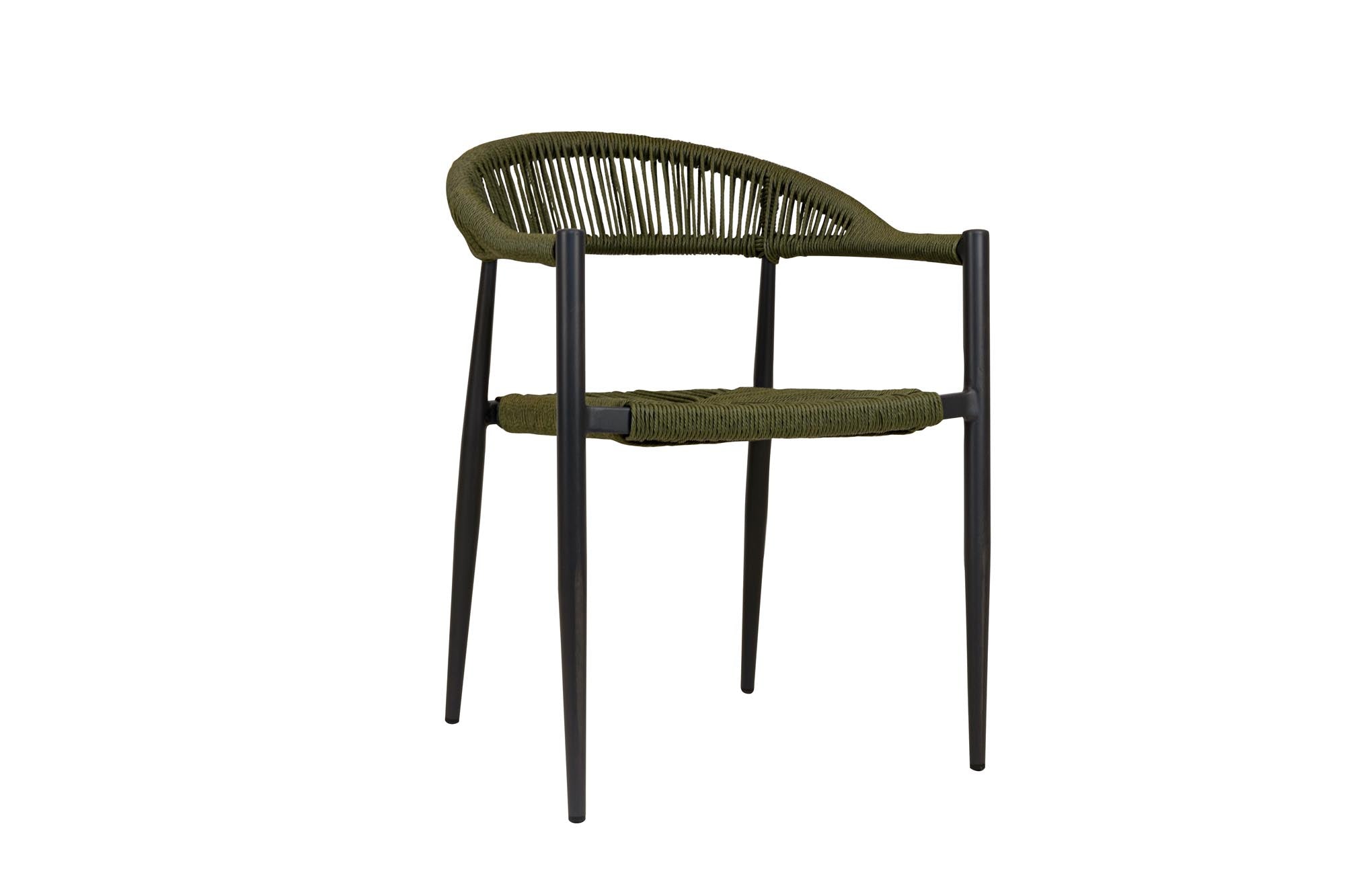 Ensemble de 4 - Chaise de jardin Kira en corde design