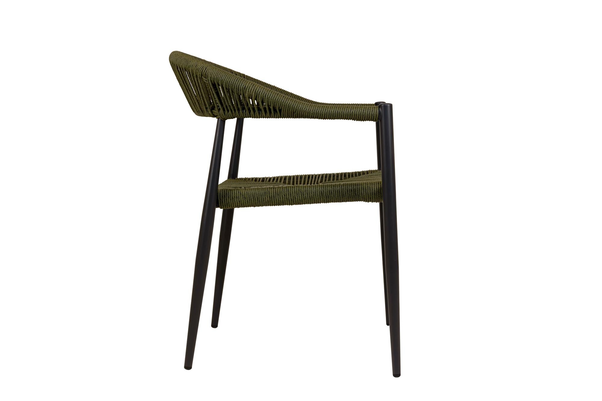 Ensemble de 4 - Chaise de jardin Kira en corde design