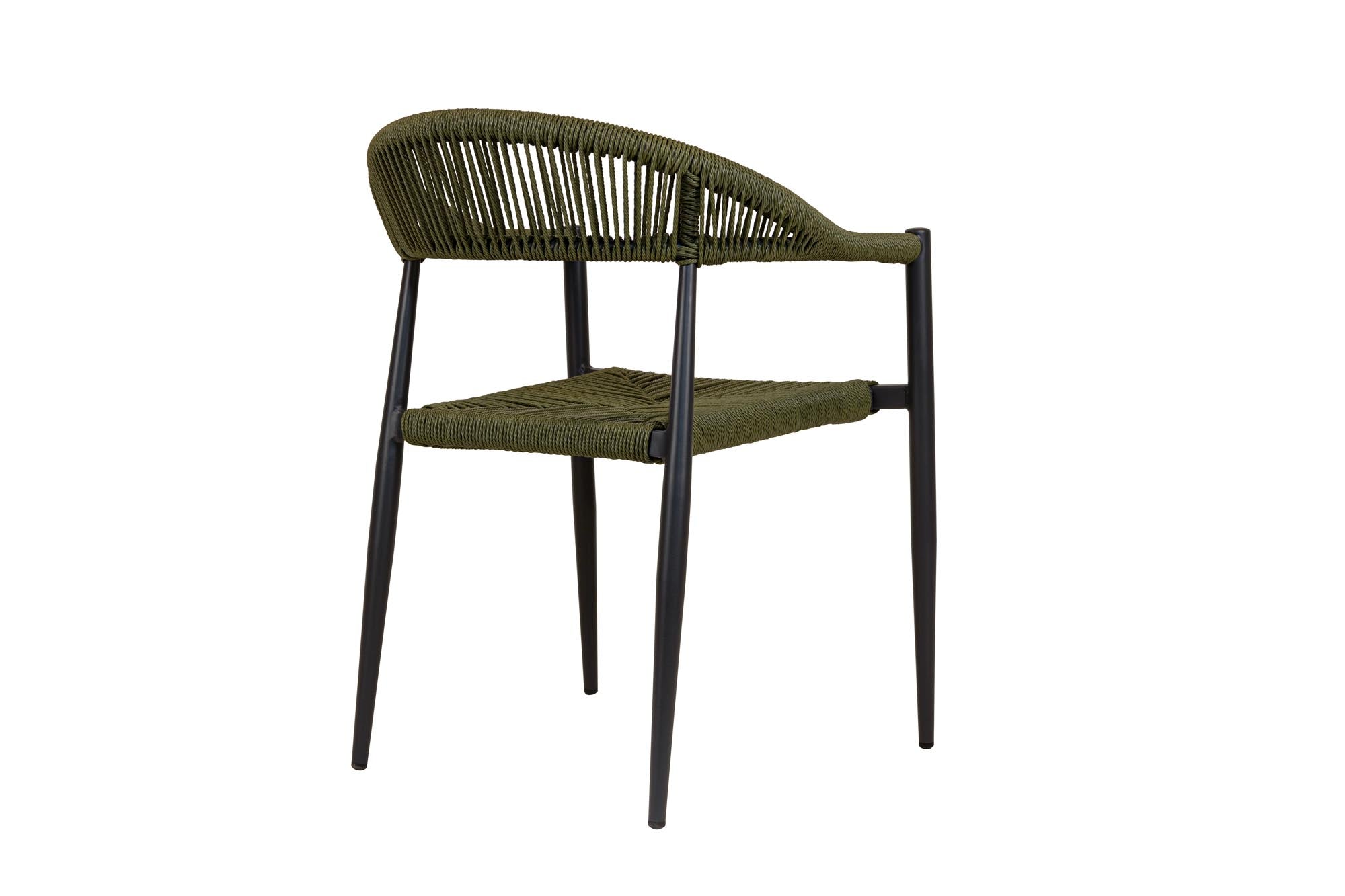 Ensemble de 4 - Chaise de jardin Kira en corde design