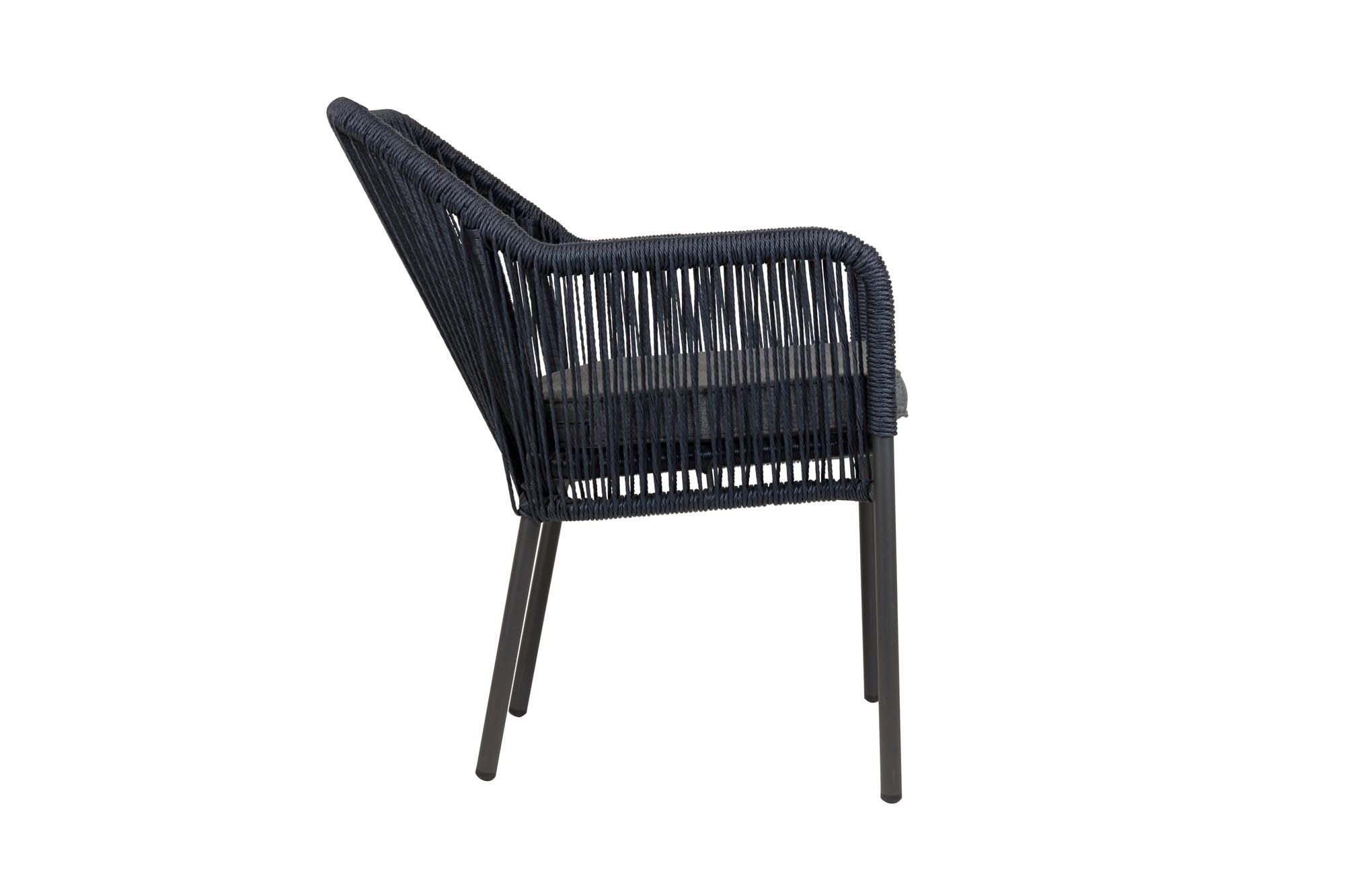 Lot de 4 - Chaise de jardin Leona en design corde