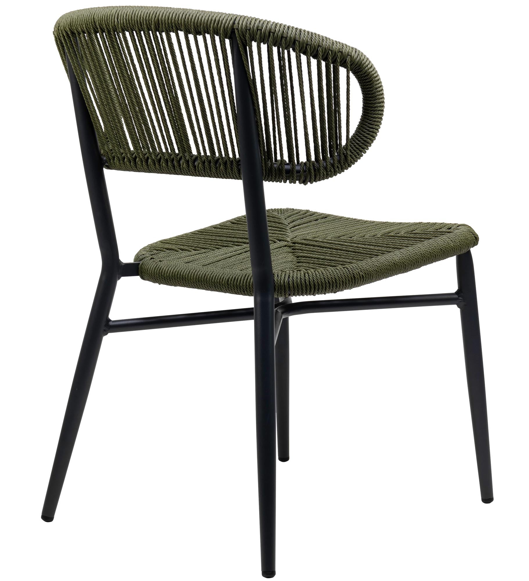 Lot de 4 - Chaise de jardin Noura en corde design