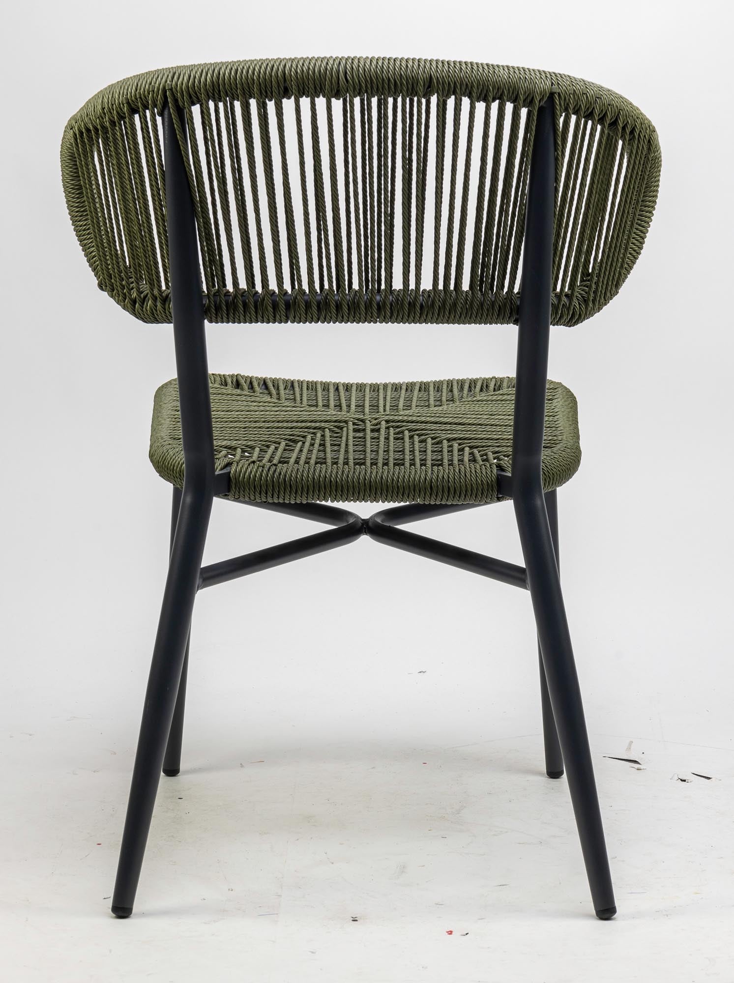 Lot de 4 - Chaise de jardin Noura en corde design