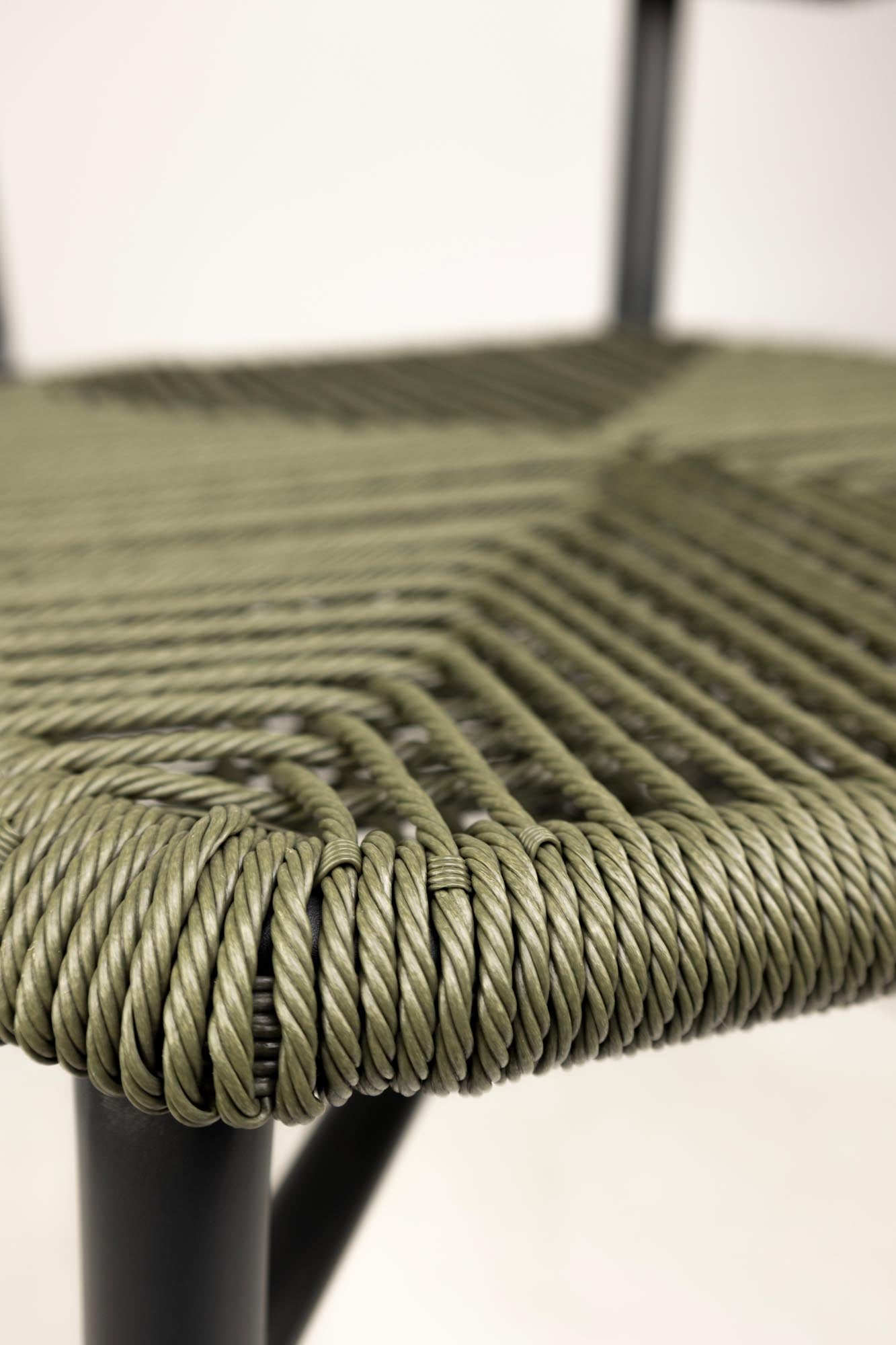 Lot de 4 - Chaise de jardin Noura en corde design