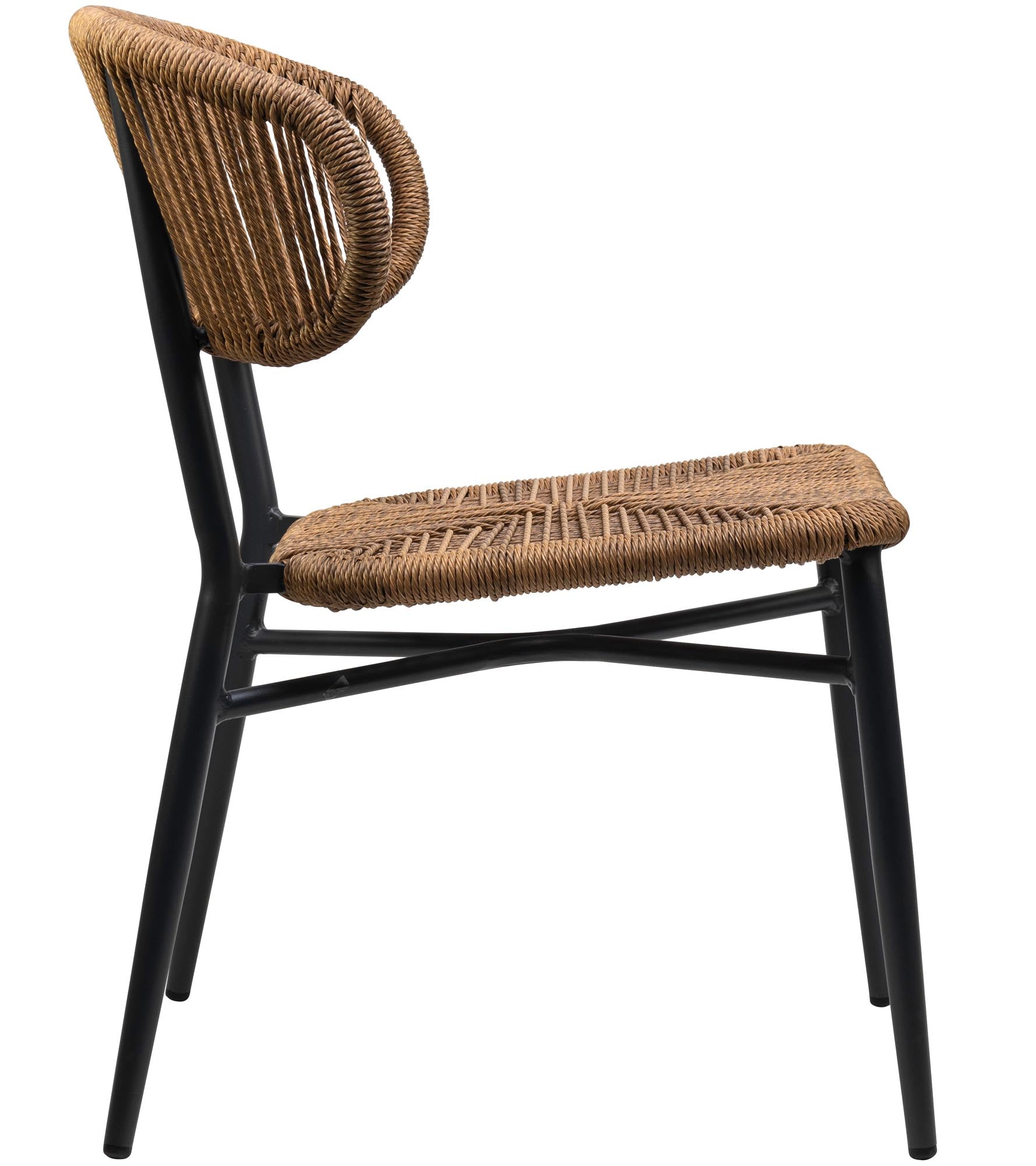 Lot de 4 - Chaise de jardin Noura en corde design