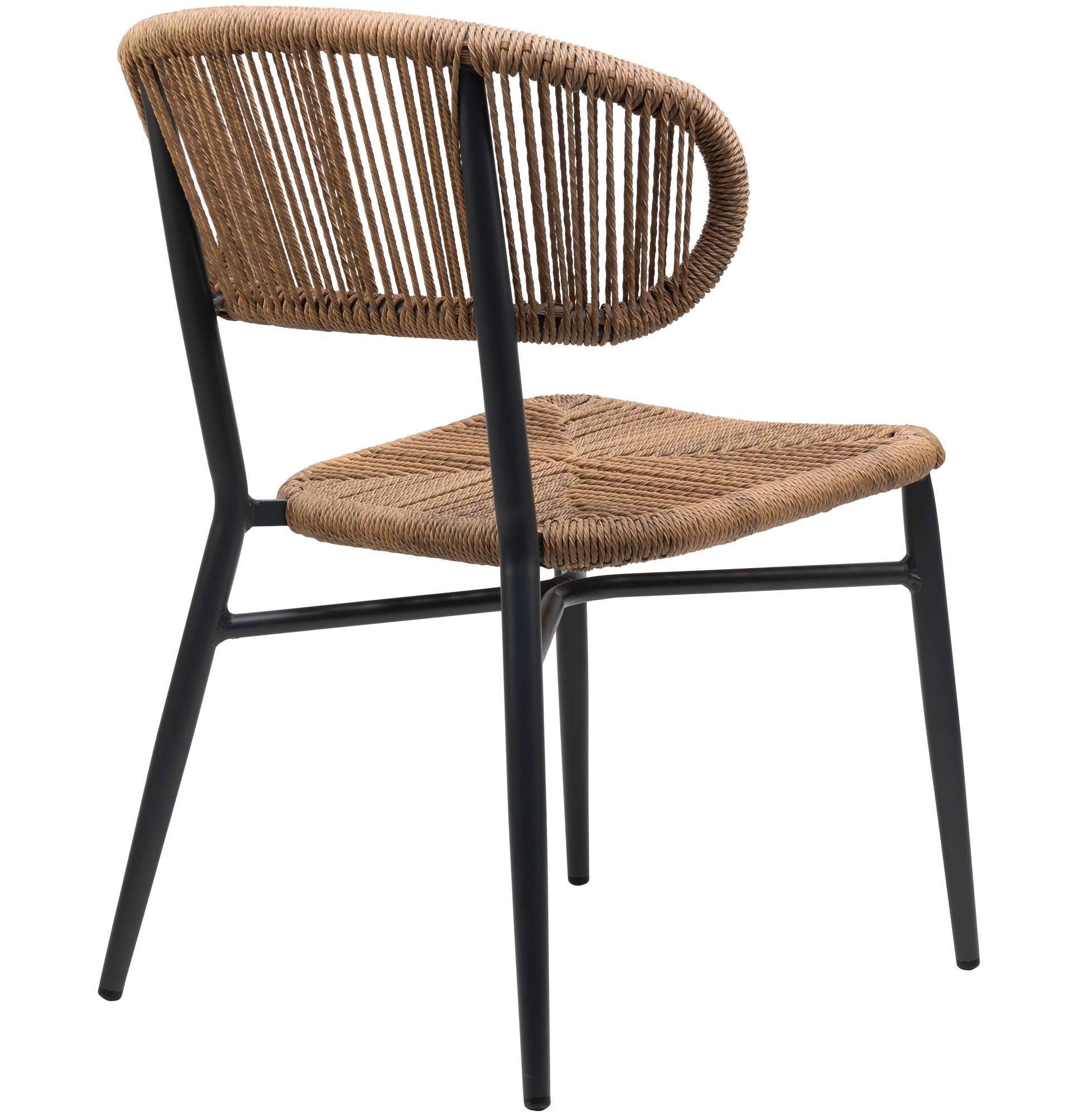 Lot de 4 - Chaise de jardin Noura en corde design