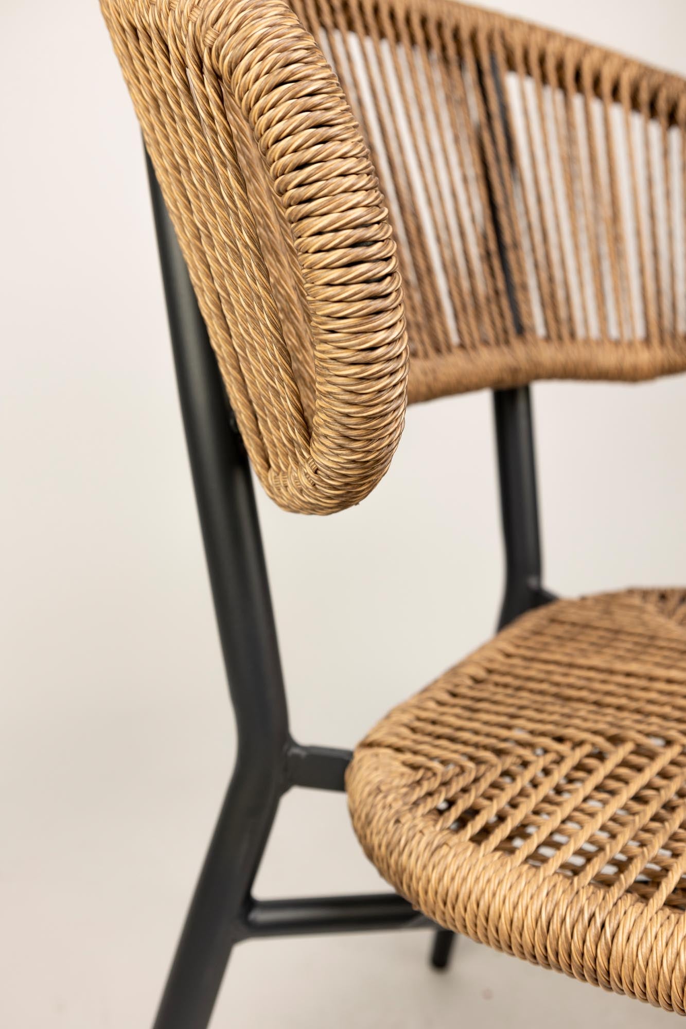 Lot de 4 - Chaise de jardin Noura en corde design