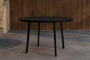 Table à manger de jardin Yelara - en Noir en aluminium