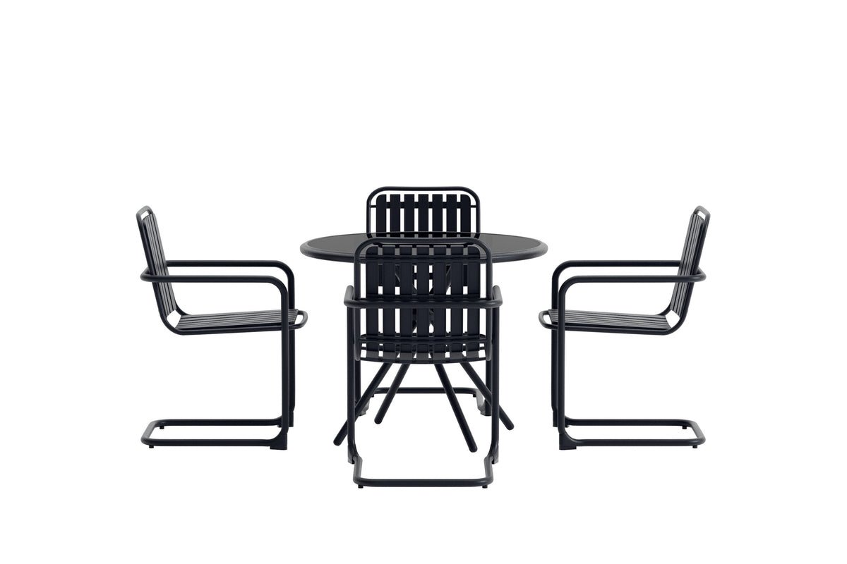 Ensemble de repas de jardin Alvero – ensemble 5 pièces disponible en 2 couleurs