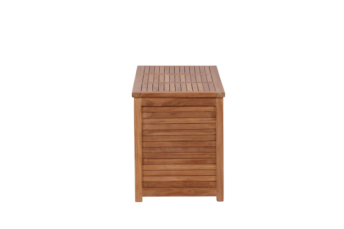Coffre à coussins de jardin Sorine - 60x130x50 en bois de teck