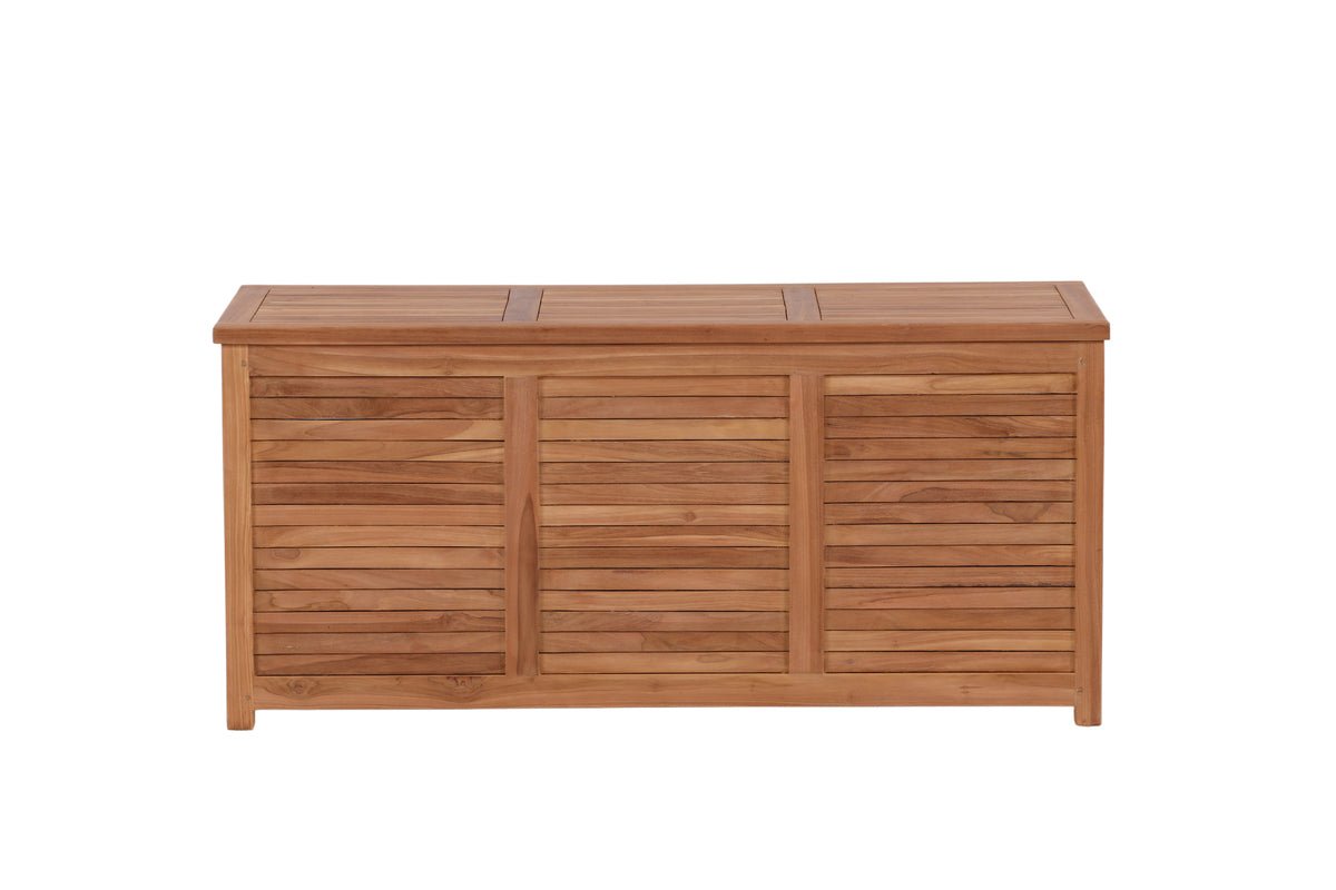Coffre à coussins de jardin Sorine - 60x130x50 en bois de teck
