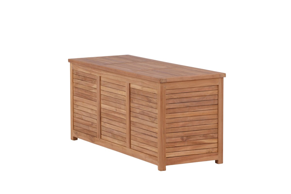Coffre à coussins de jardin Sorine - 60x130x50 en bois de teck