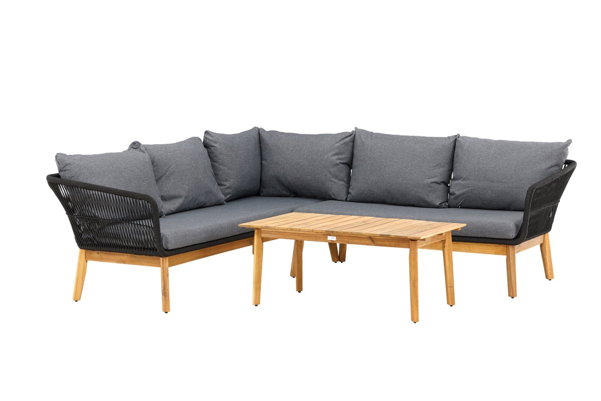 Tuin Loungeset Renavo – 2-delig Set van Acacia & Polyester