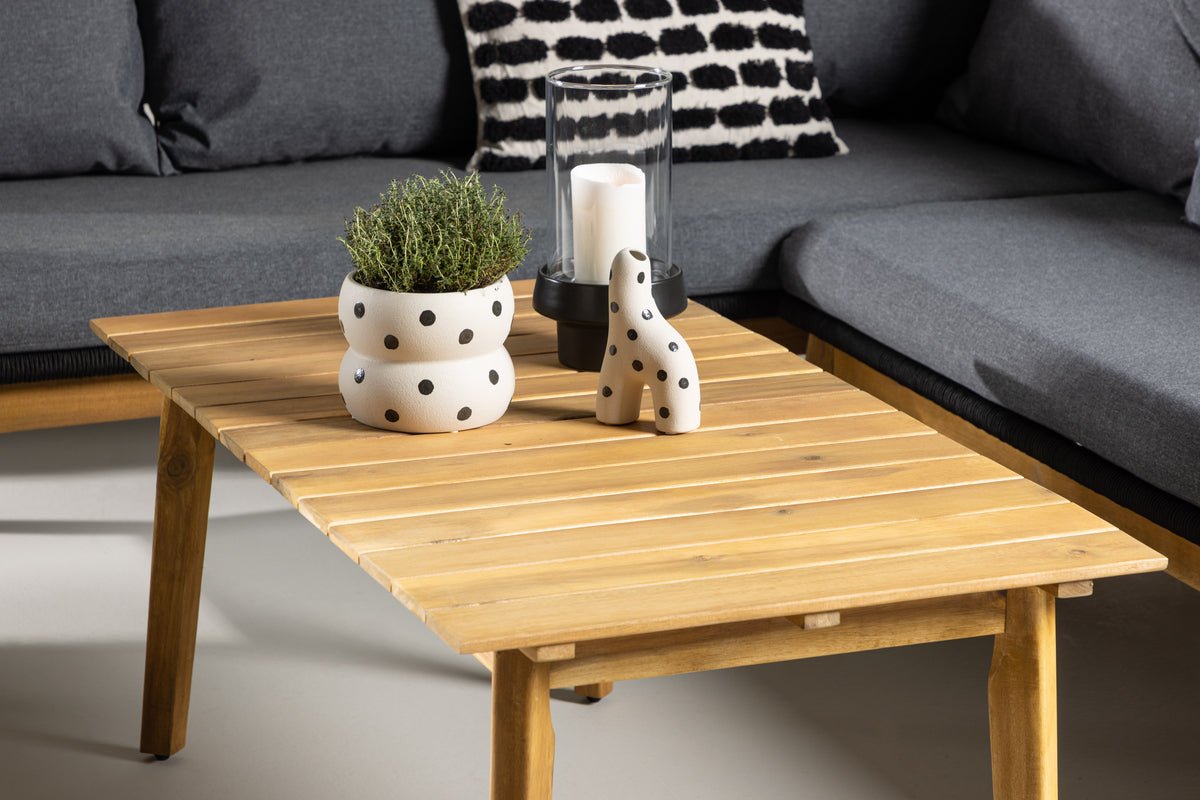 Tuin Loungeset Renavo – 2-delig Set van Acacia & Polyester