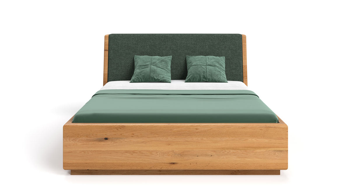 Lit design Cassian en Chêne massif avec espace de rangement