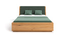 Designer houten bed Cassian van massief eiken met opbergruimte