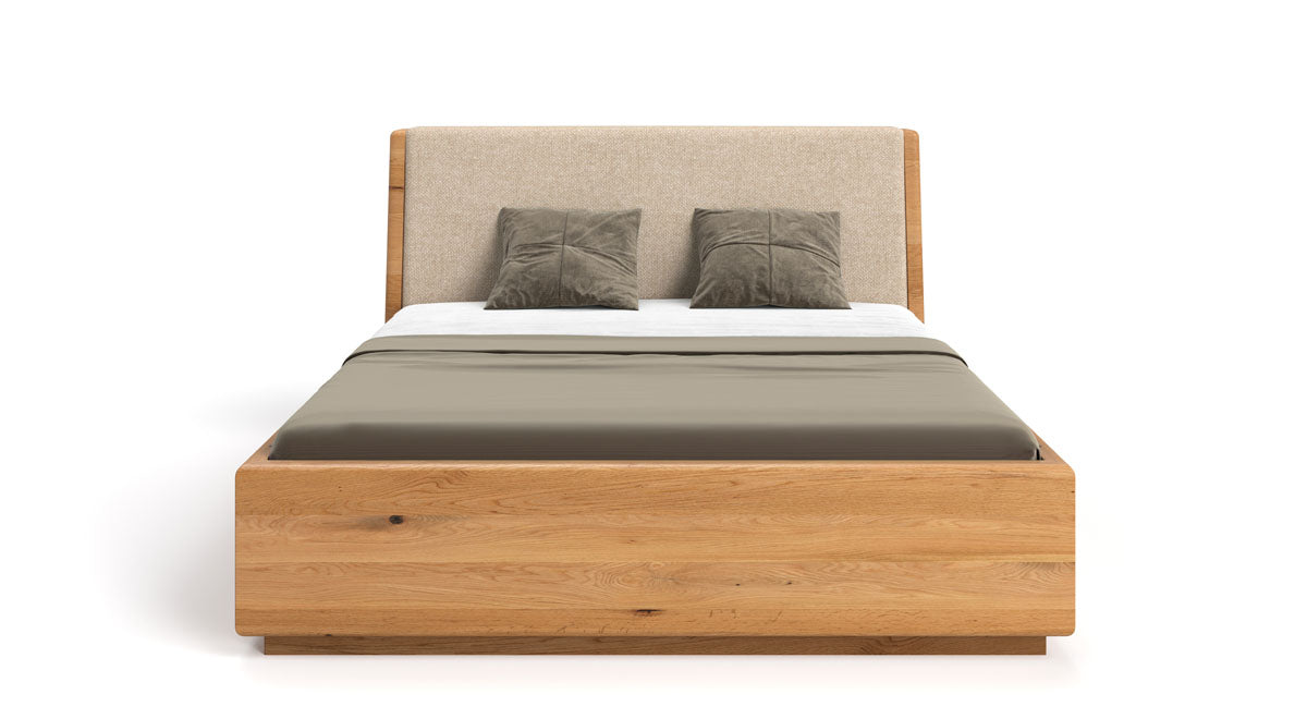 Lit design Cassian en Chêne massif avec espace de rangement