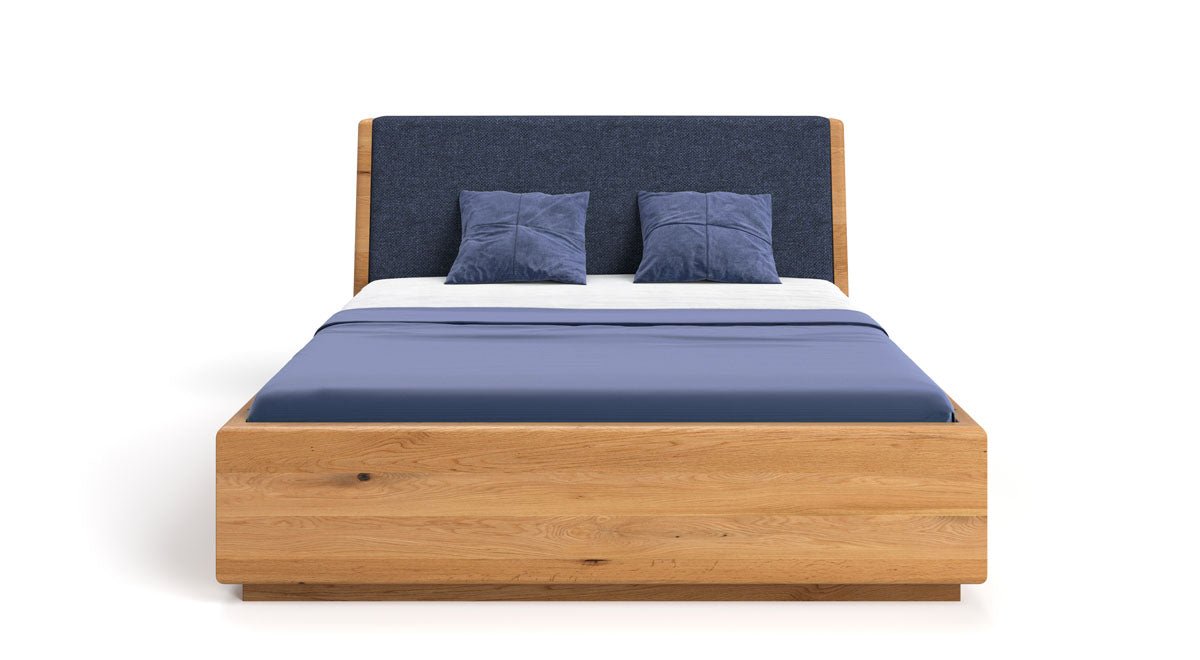 Lit design Cassian en Chêne massif avec espace de rangement