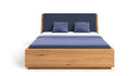 Designer houten bed Cassian van massief eiken met opbergruimte