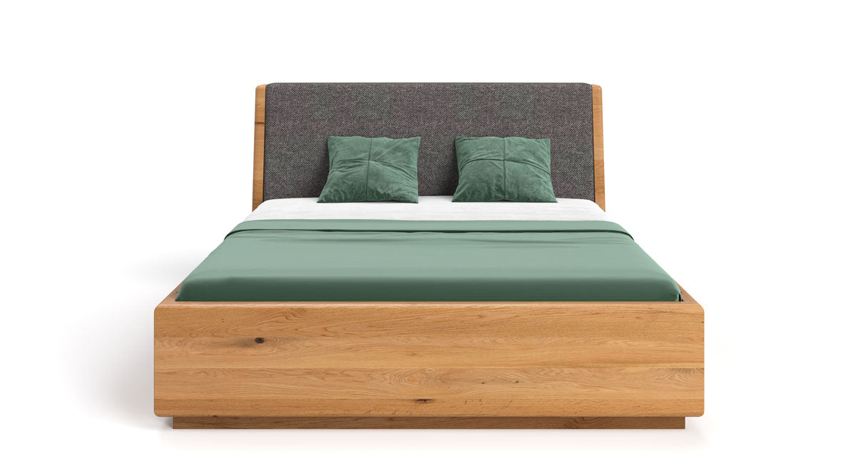 Lit design Cassian en Chêne massif avec espace de rangement