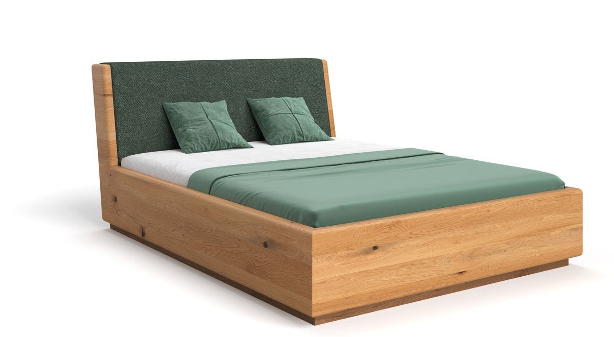 Lit design Cassian en Chêne massif avec espace de rangement