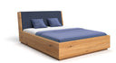 Designer houten bed Cassian van massief eiken met opbergruimte