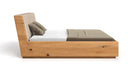 Designer houten bed Cassian van massief eiken met opbergruimte