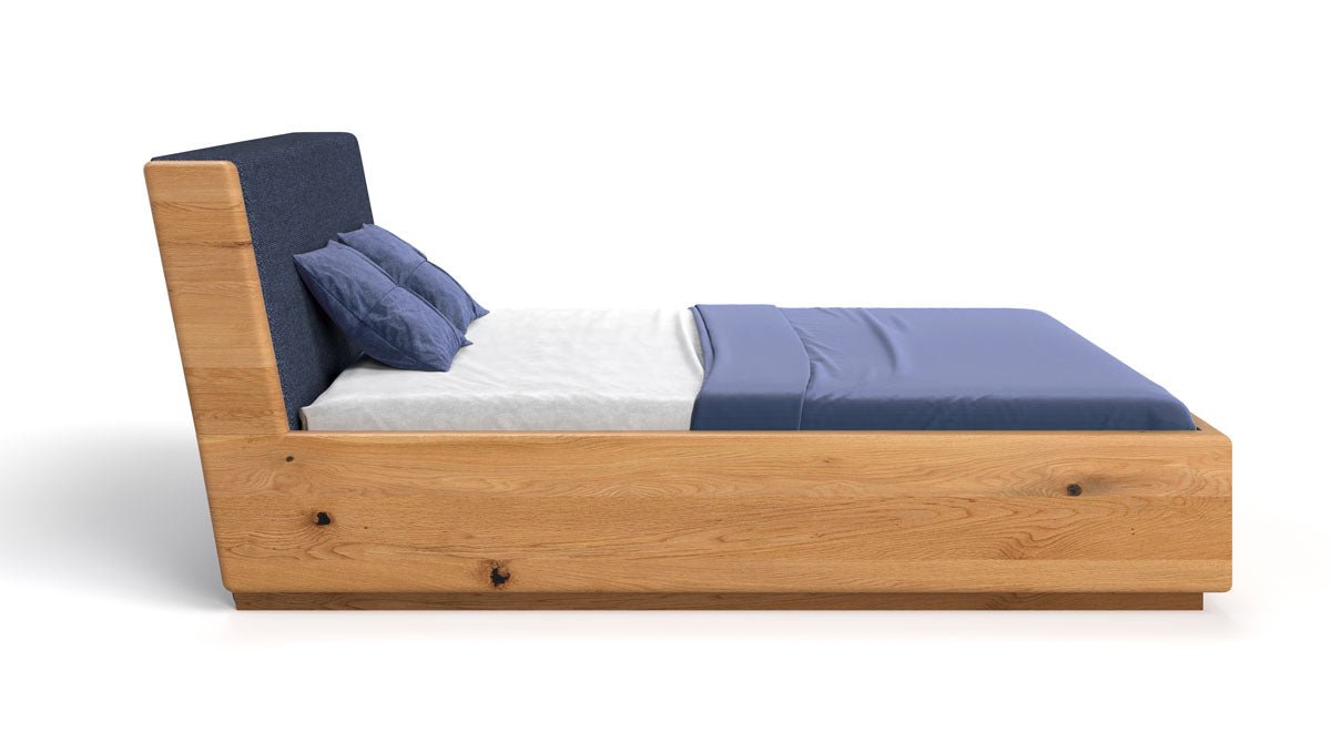Lit design Cassian en Chêne massif avec espace de rangement