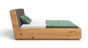 Designer houten bed Cassian van massief eiken met opbergruimte