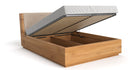 Designer houten bed Cassian van massief eiken met opbergruimte
