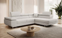 Designer Ecksofa Aston mit Schlaf- und Klappfunktion aus Kunstleder