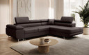 Designer Ecksofa Aston mit Schlaf- und Klappfunktion aus Kunstleder