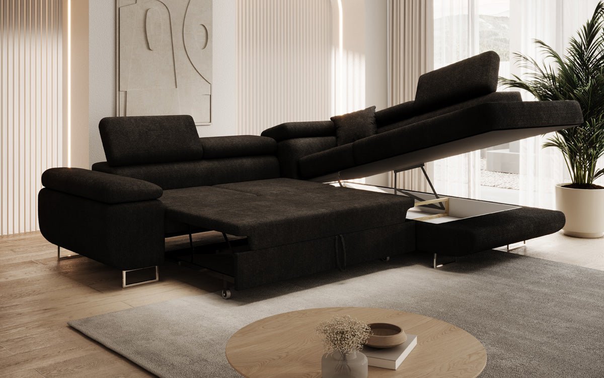 Designer Sofa Aston met slaap- en klapfunctie van Bouclé