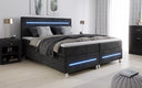 Boxspringbed Sejour met LED in Ribstof