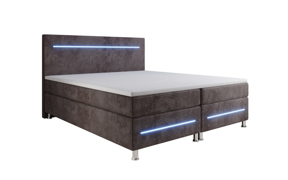 Sejour box spring bed with LED in cord