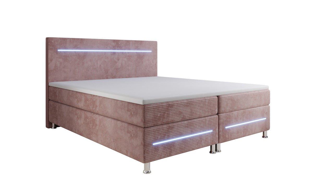 Sejour box spring bed with LED in cord