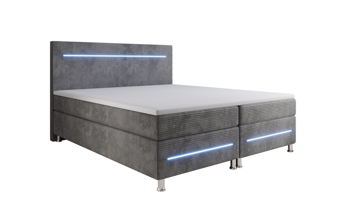 Sejour box spring bed with LED in cord