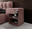Designer Nachttisch Amy in Cord
