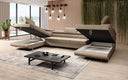 Designer Sofa Taormina mit Schlaf- und Klappfunktion in Bouclé