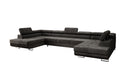 Designer Sofa Taormina met slaap- en klapfunctie in corduroy