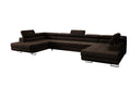 Designer Sofa Taormina mit Schlaf- und Klappfunktion in Bouclé