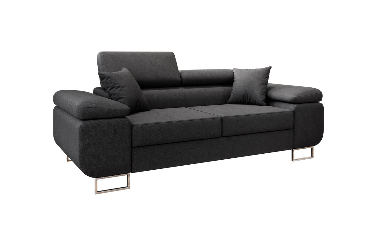 Canapé 2 places Triora designer avec fonction couchage en Tissu