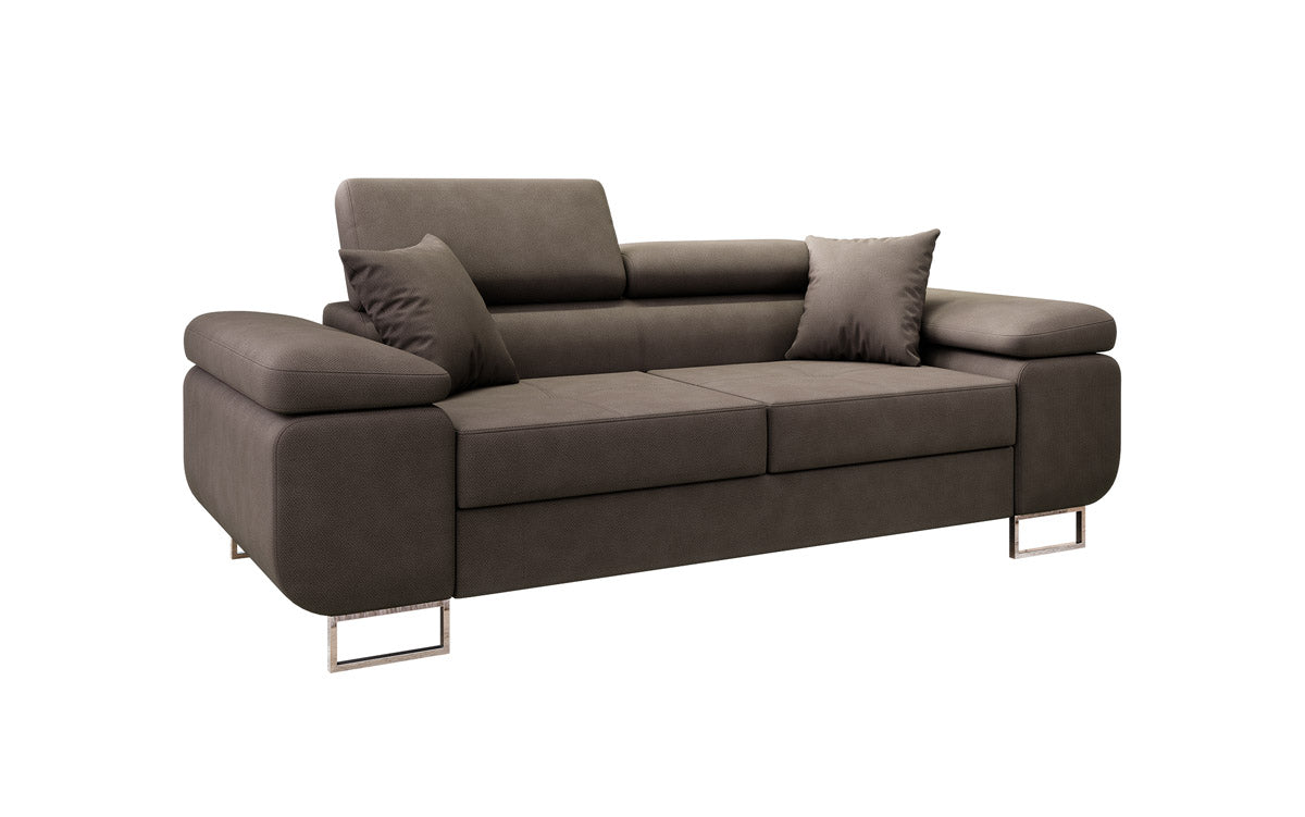 Canapé 2 places Triora designer avec fonction couchage en Tissu