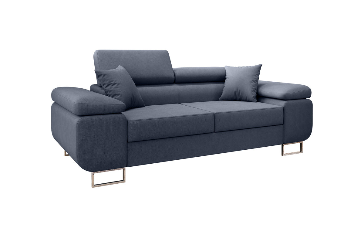 Canapé 2 places Triora designer avec fonction couchage en Tissu