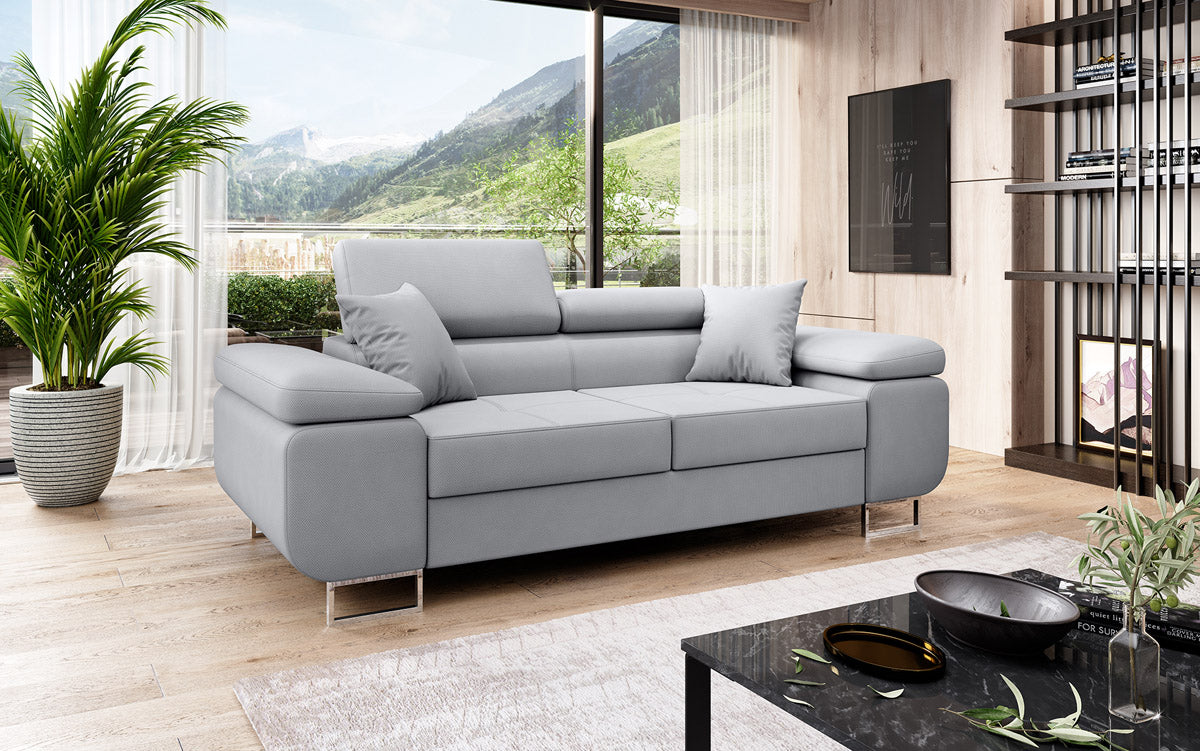 Canapé 2 places Triora designer avec fonction couchage en Tissu