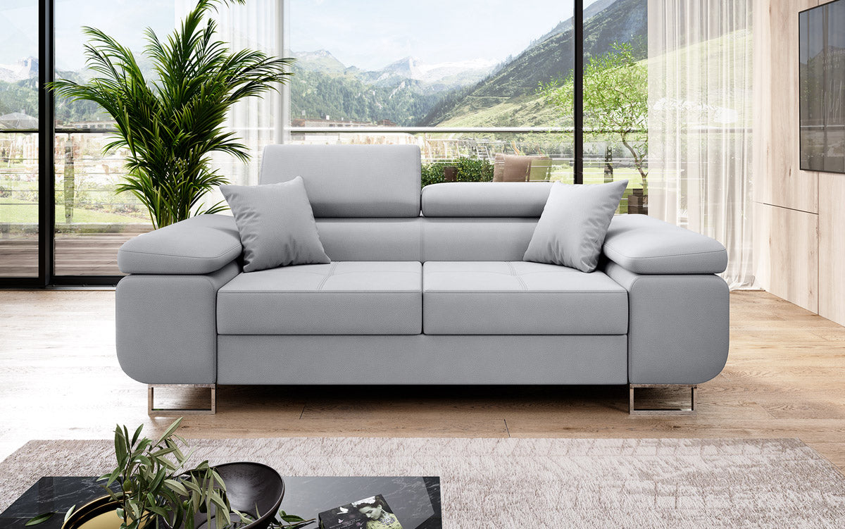 Canapé 2 places Triora designer avec fonction couchage en Tissu