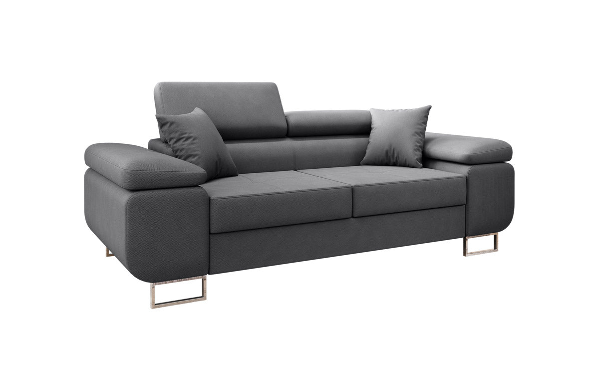 Canapé 2 places Triora designer avec fonction couchage en Tissu